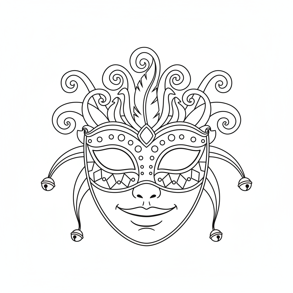 Coloriage coloriage de masque carnaval 2