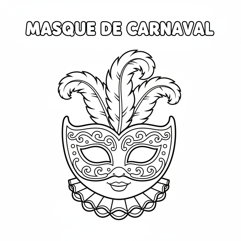 Coloriage coloriage de masque de carnaval