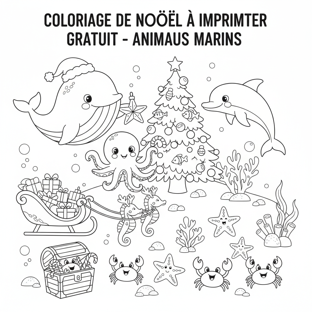 Coloriage coloriage de noel à imprimer gratuit