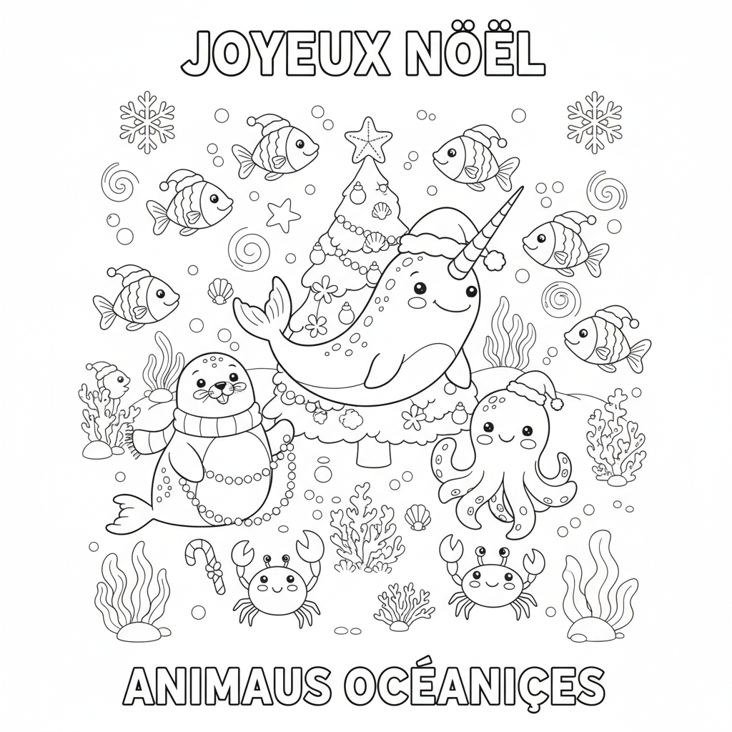 Coloriage coloriage de noël à imprimer gratuit format a4 3