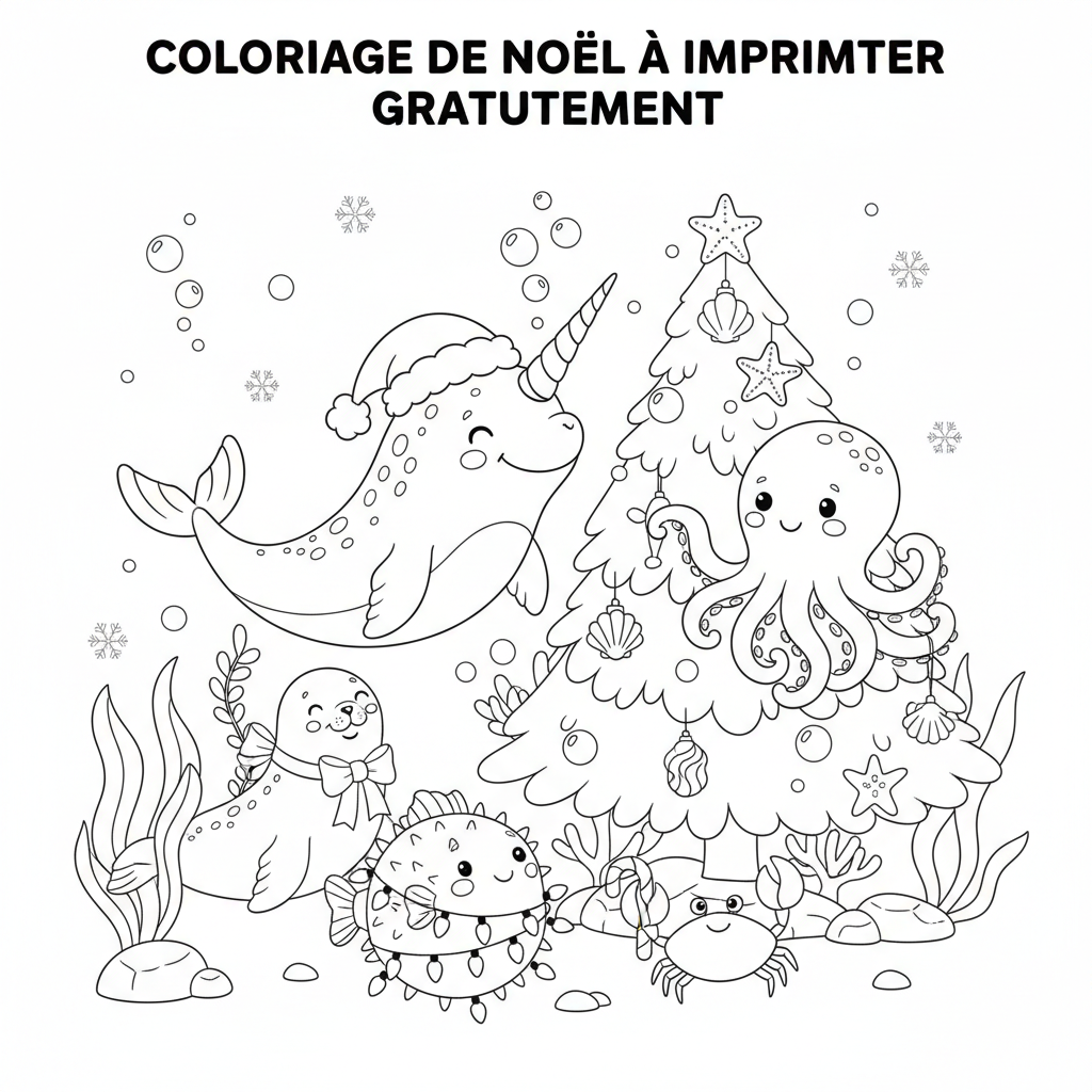 Coloriage coloriage de noël à imprimer gratuitement 3