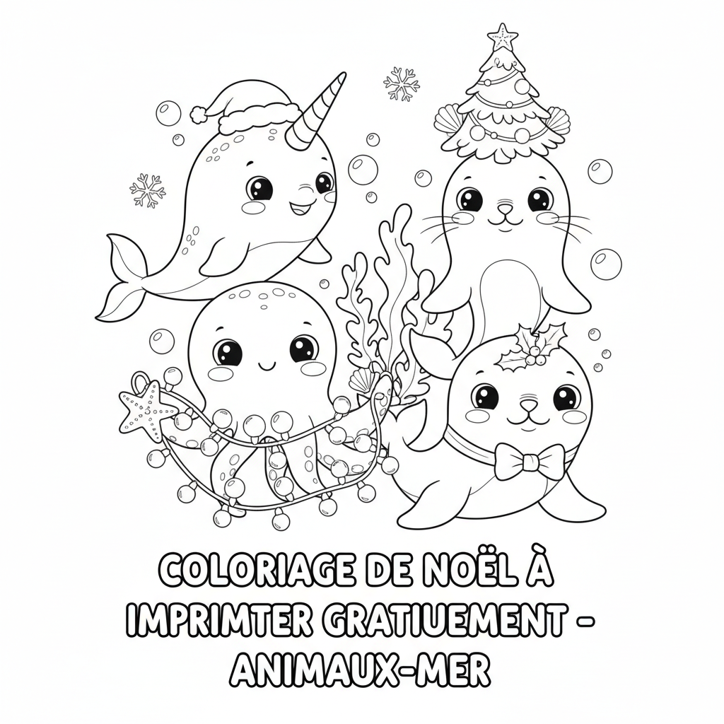 Coloriage coloriage de noël à imprimer gratuitement 4