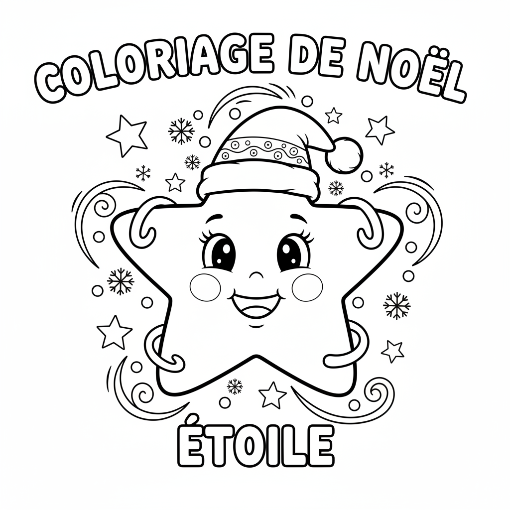 Coloriage coloriage de noel etoile 4