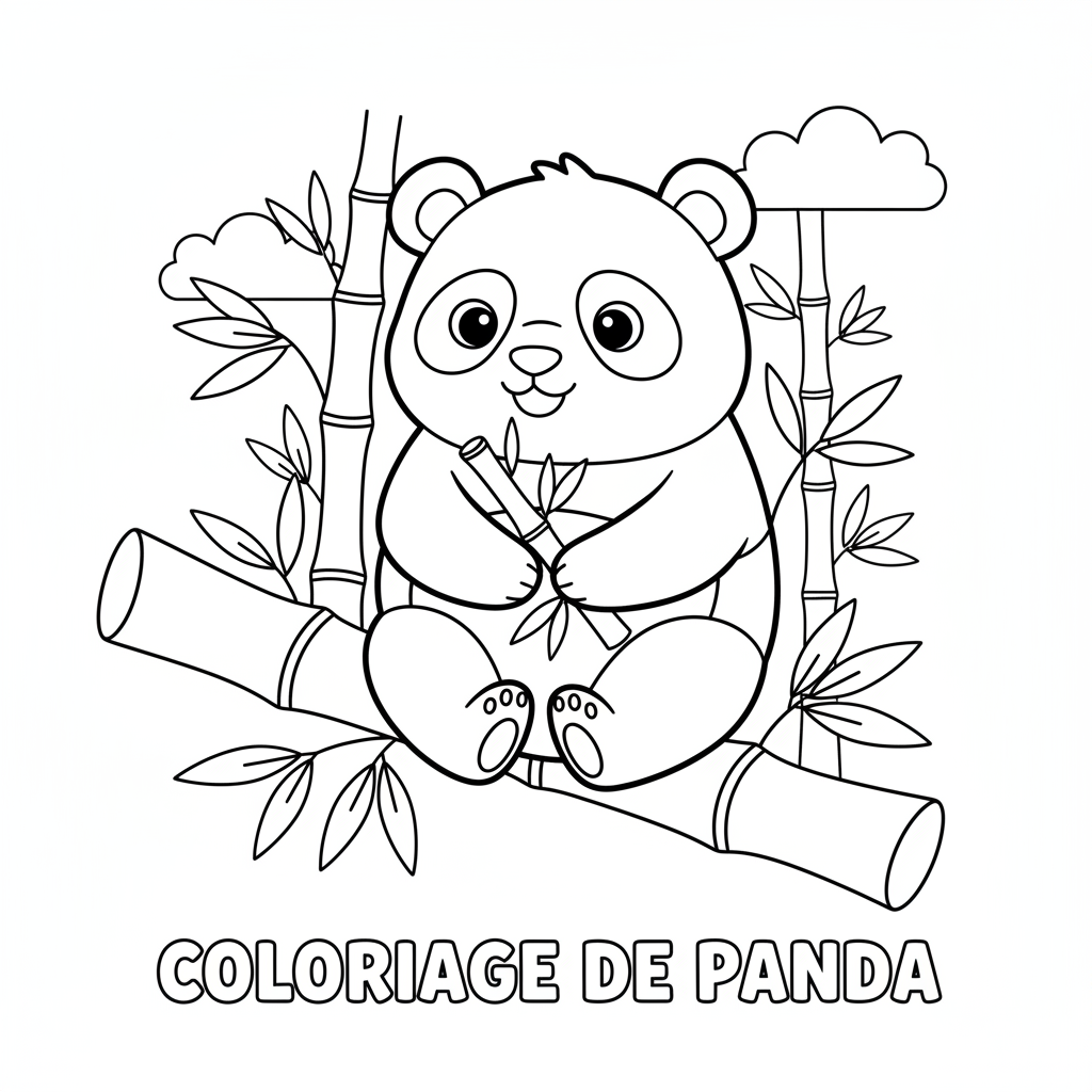 Coloriage Coloriage De Panda Gratuit à Imprimer