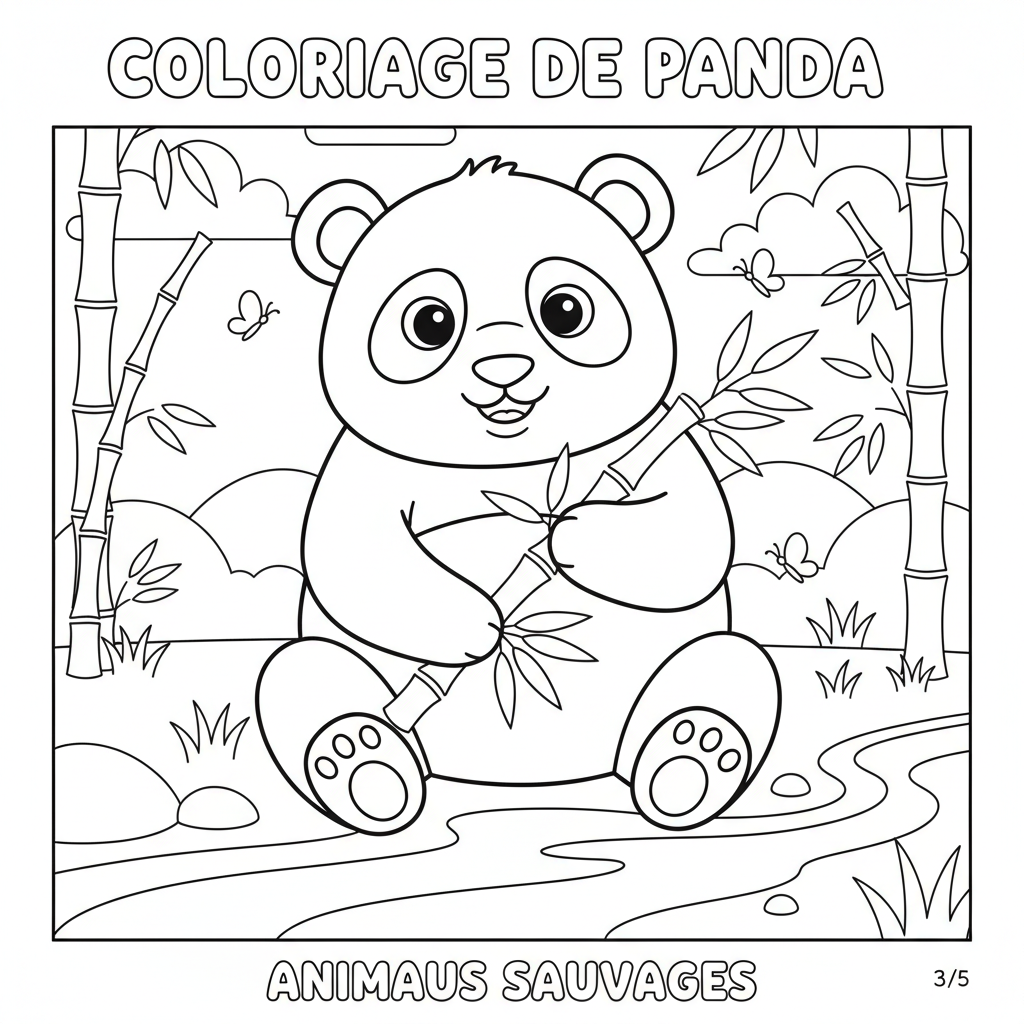 Coloriage coloriage de panda 3