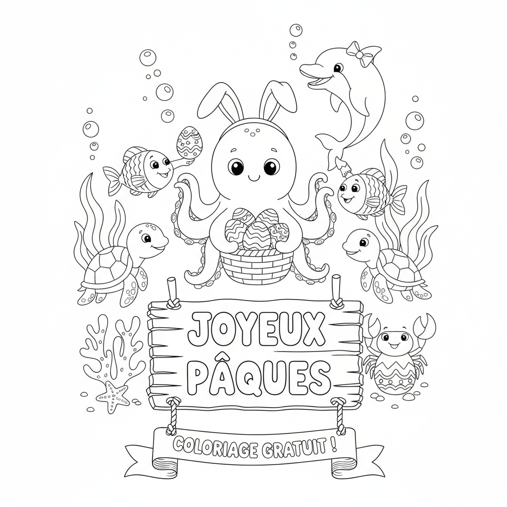 Coloriage coloriage de paques à imprimer gratuit 2