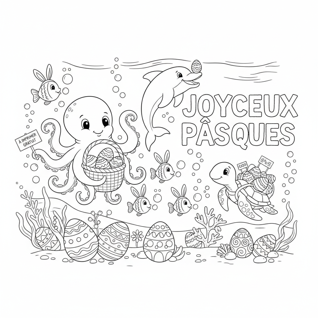 Coloriage coloriage de paques à imprimer gratuit 5