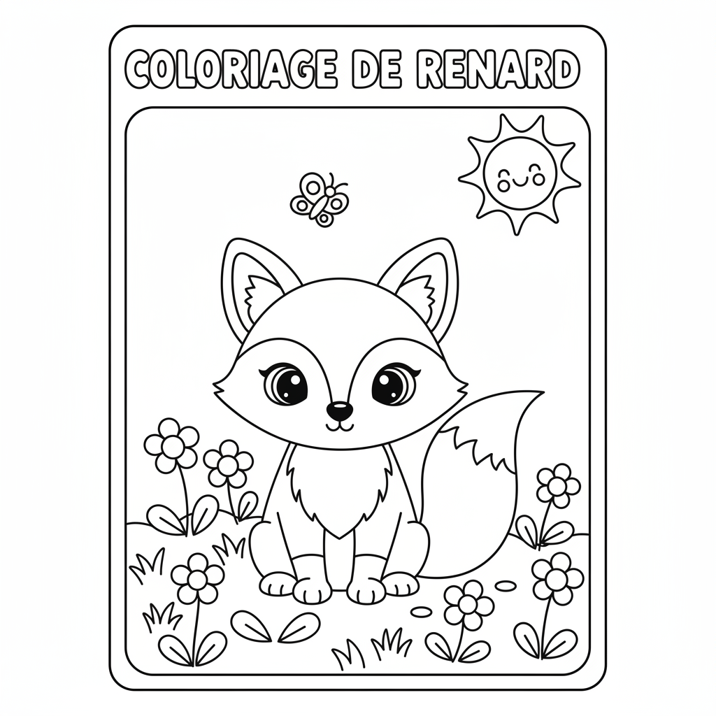 Coloriage coloriage de renard 1