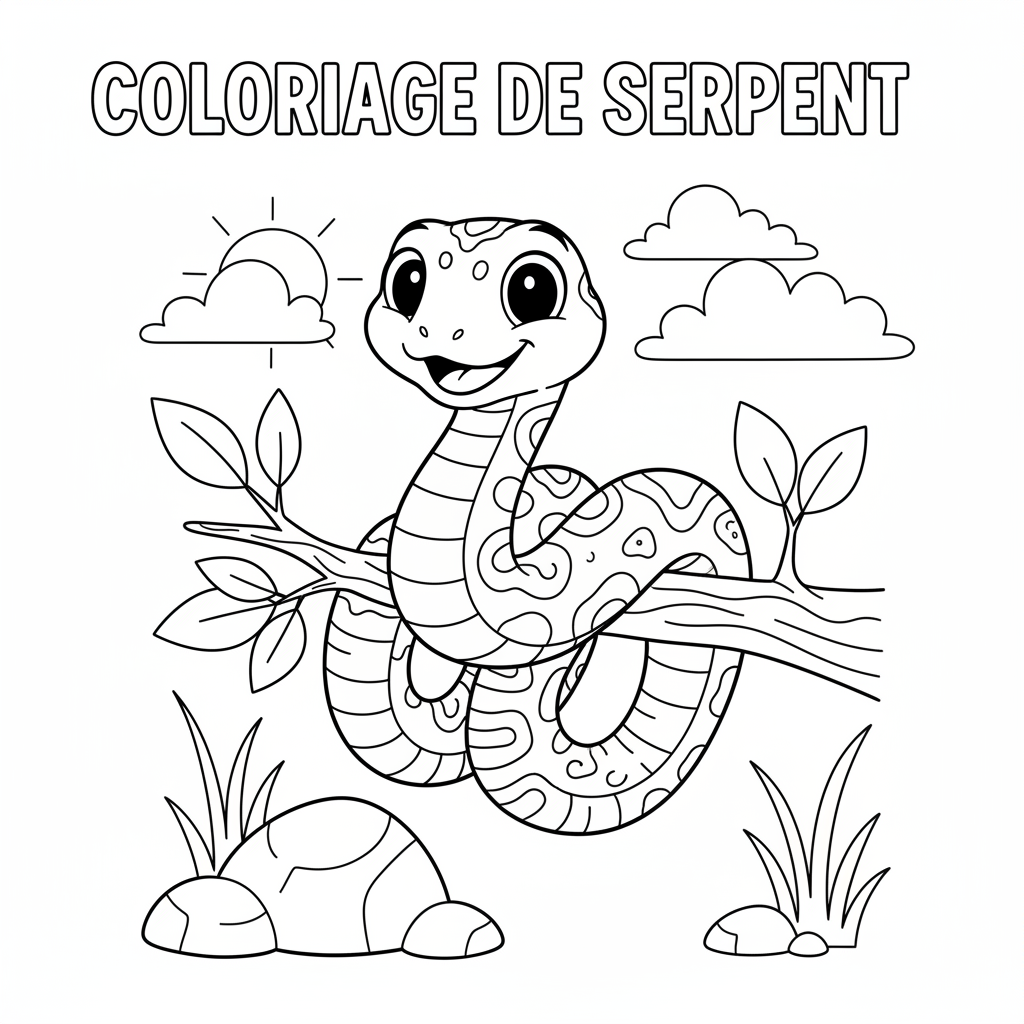 Coloriage coloriage de serpent 2