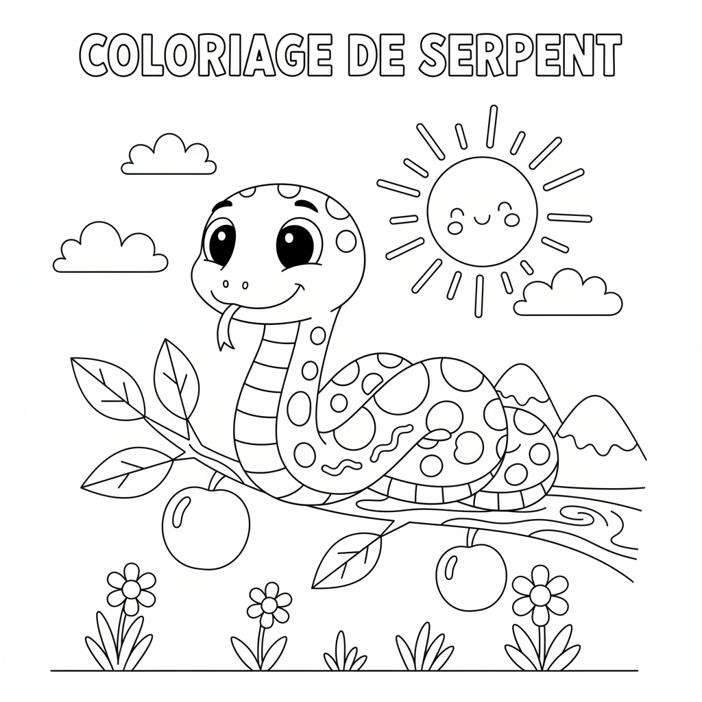 Coloriage coloriage de serpent 3
