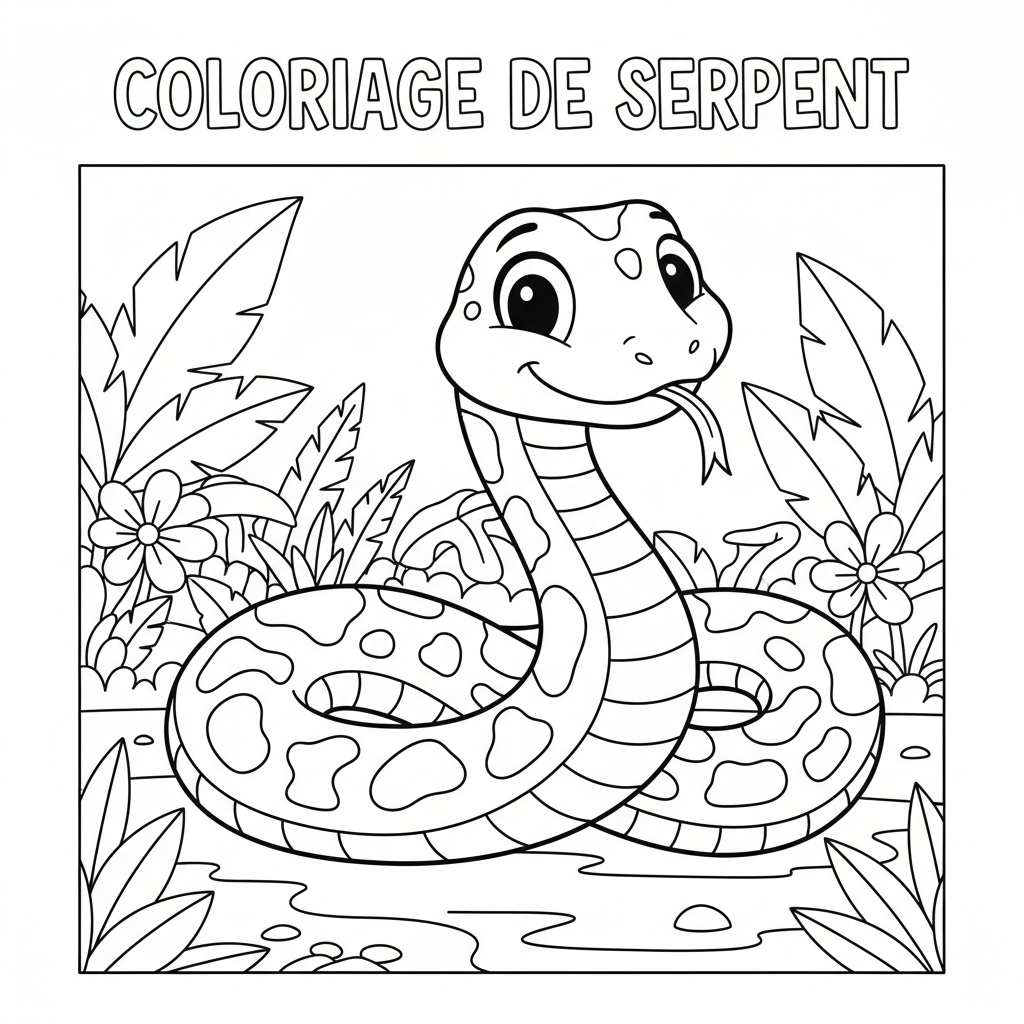 Coloriage coloriage de serpent 5