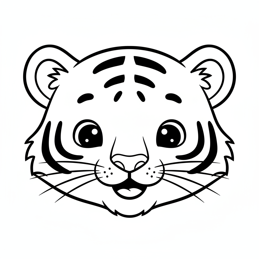 Coloriage coloriage de tigre 4