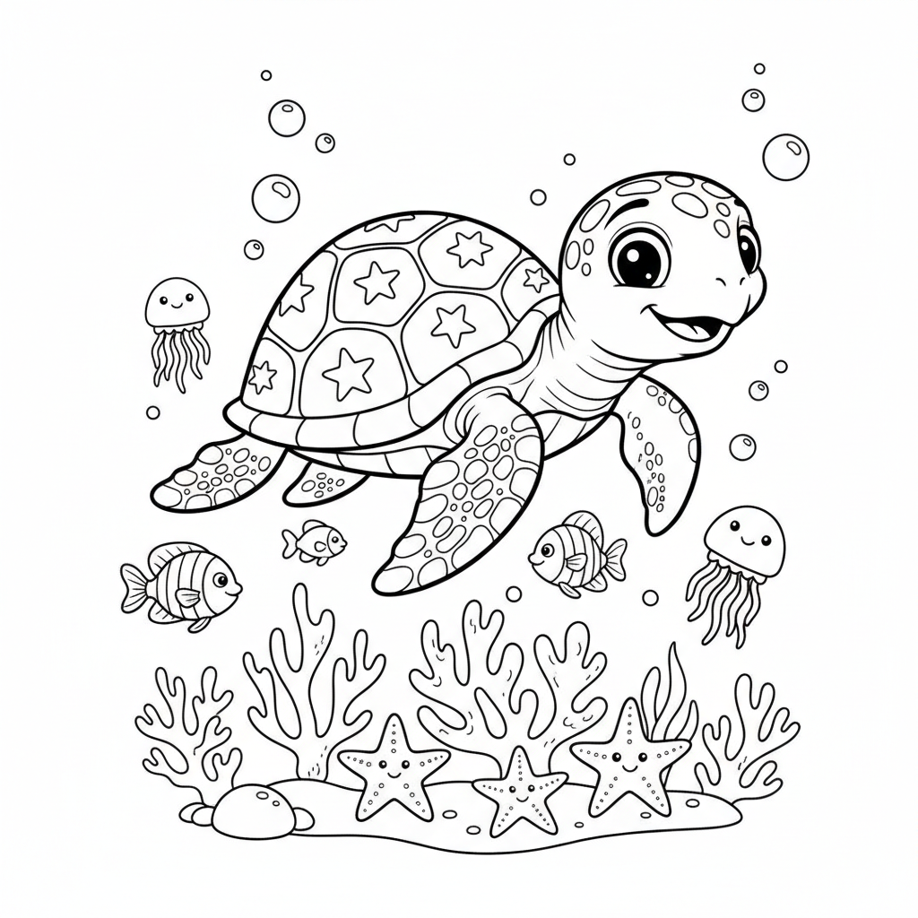 Coloriage coloriage de tortue de mer 2