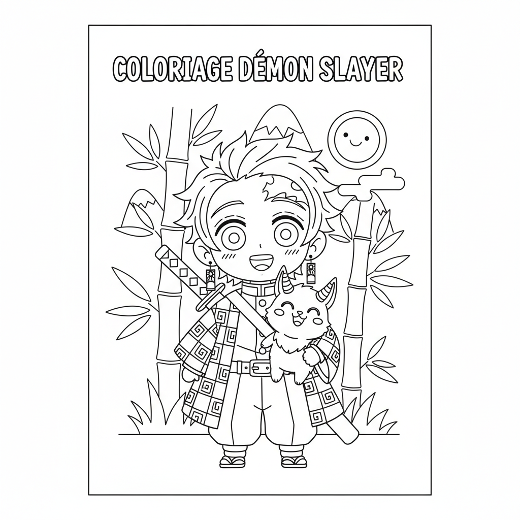 Coloriage coloriage demon slayer