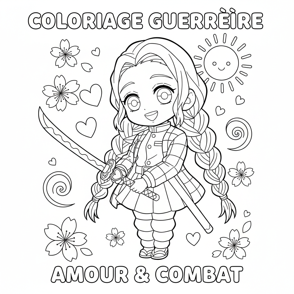 Coloriage coloriage demon slayer mitsuri 2