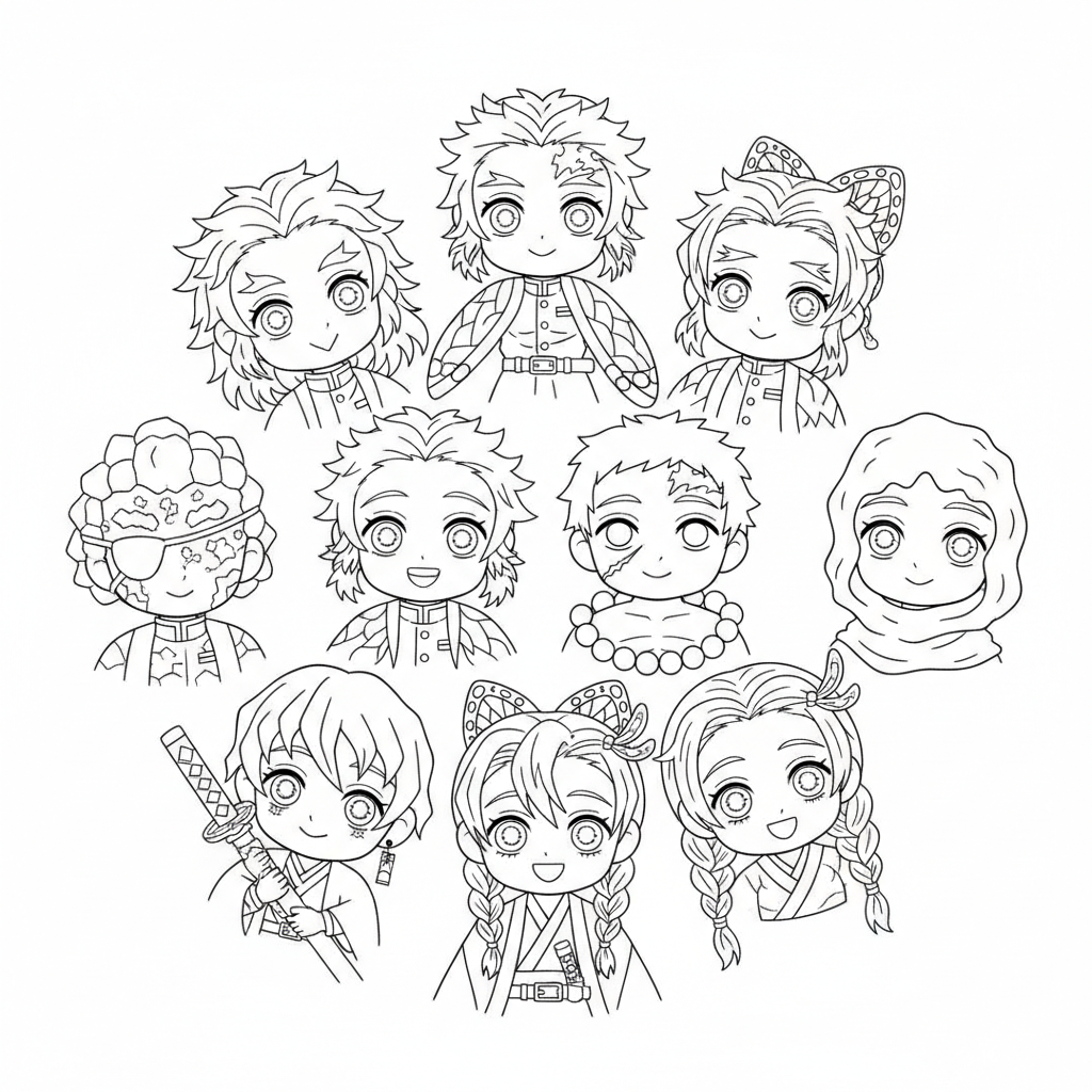 Coloriage coloriage demon slayer pilier 4