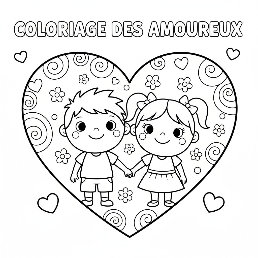 Coloriage coloriage des amoureux