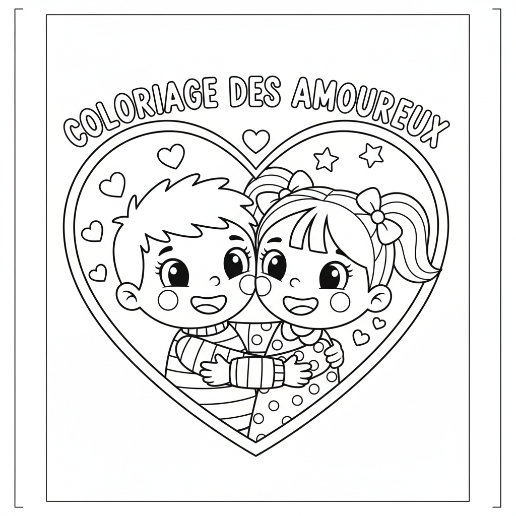 Coloriage coloriage des amoureux 4