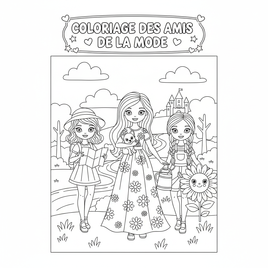 Coloriage coloriage des barbie 3