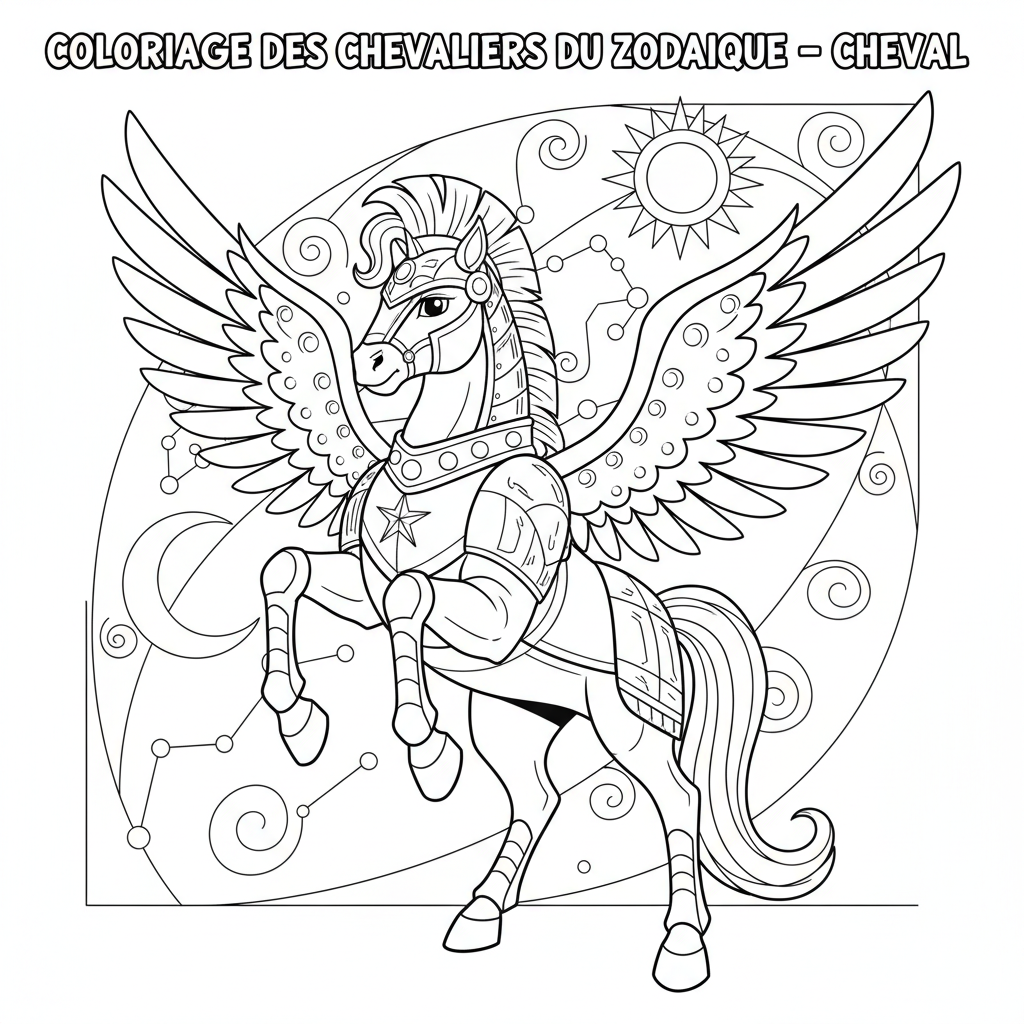 Coloriage coloriage des chevaliers du zodiaque 2