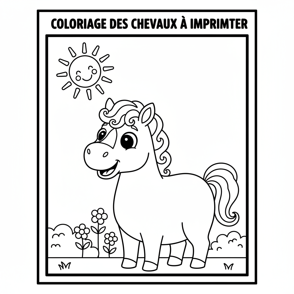 Coloriage Coloriage Des Chevaux A Imprimer Gratuit à Imprimer