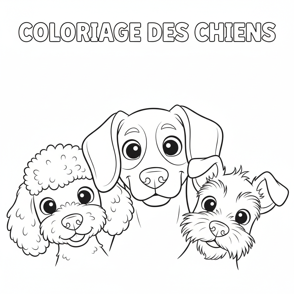 Coloriage coloriage des chiens 4