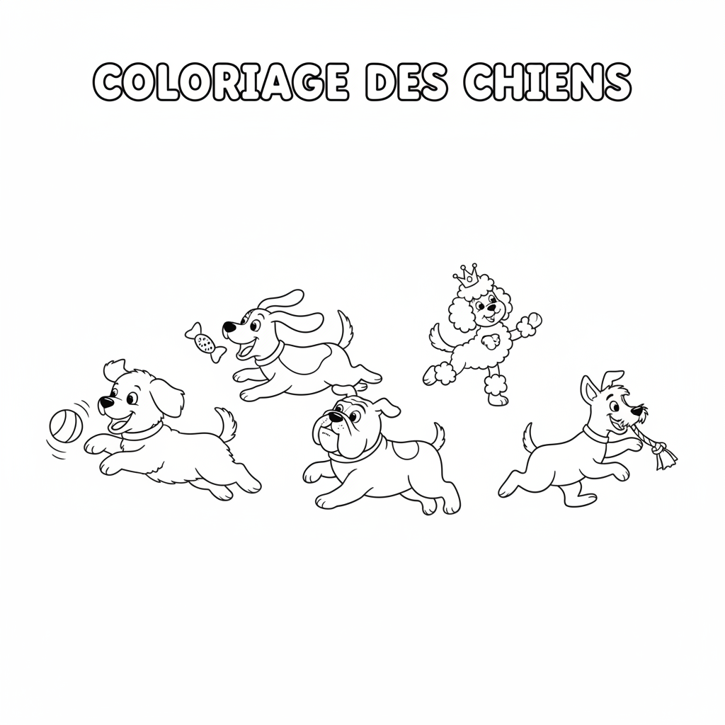 Coloriage coloriage des chiens 5