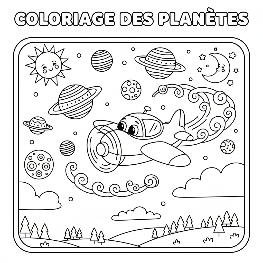 Coloriage coloriage des planetes 3