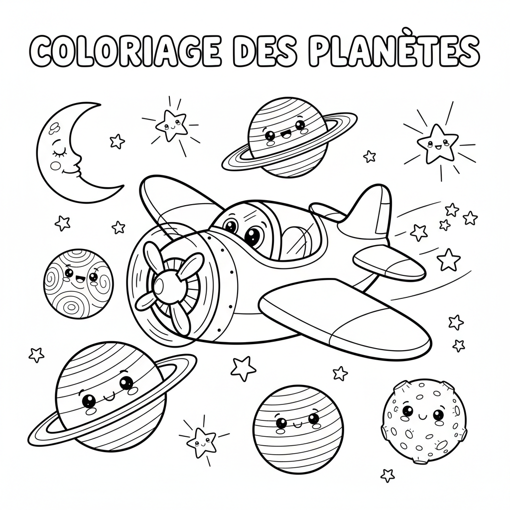 Coloriage coloriage des planetes 4