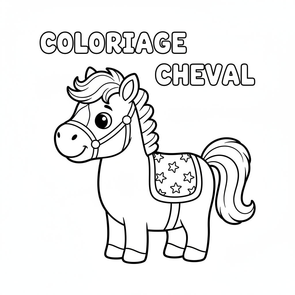 Coloriage Dessin Cheval Gratuit à Imprimer