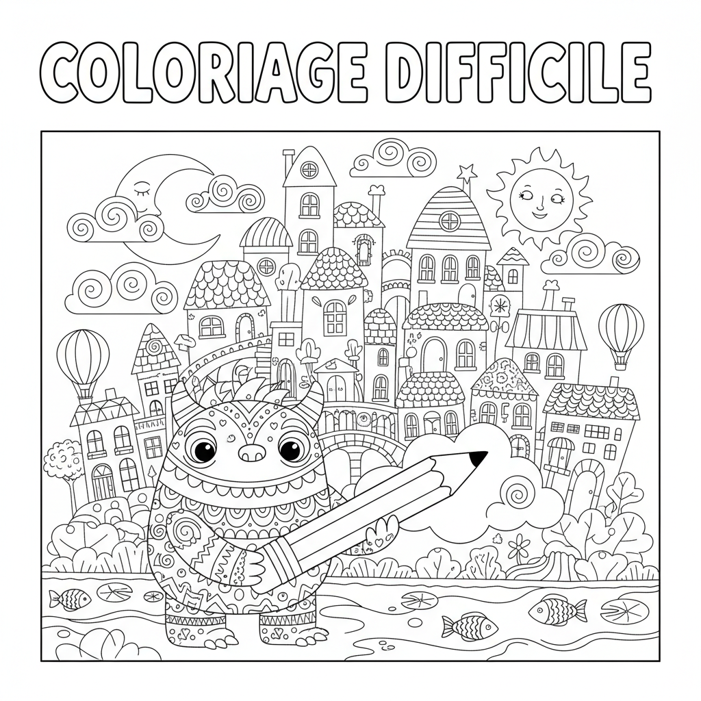 Coloriage coloriage difficile 2