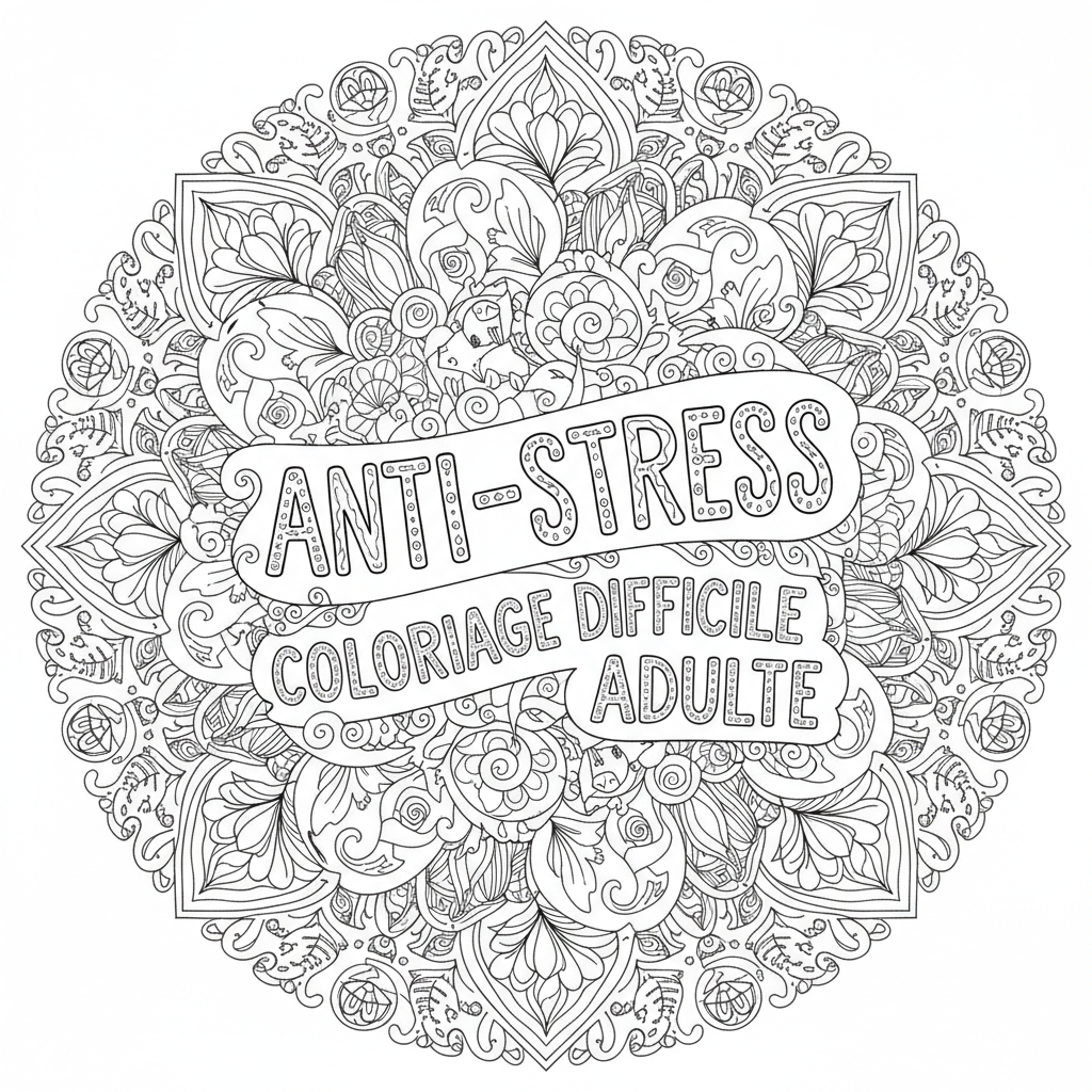 Coloriage Difficile Adulte Gratuit à Imprimer