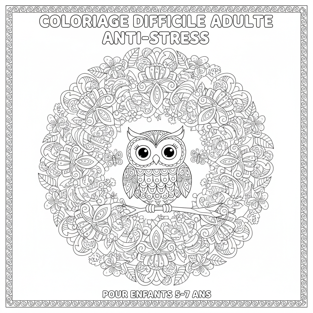 Coloriage coloriage difficile adulte 2