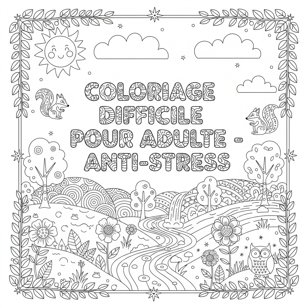Coloriage coloriage difficile pour adulte 3