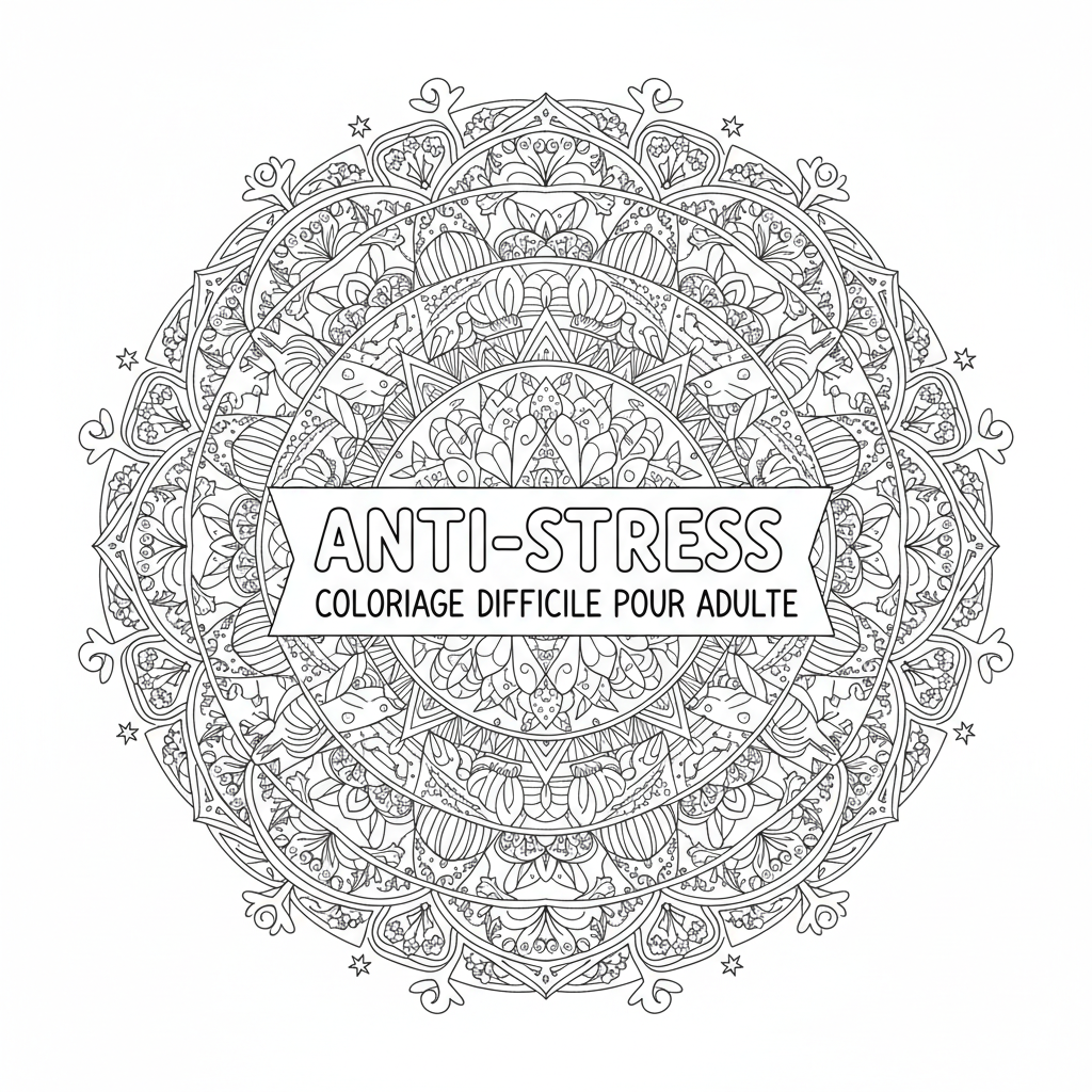 Coloriage coloriage difficile pour adulte 4