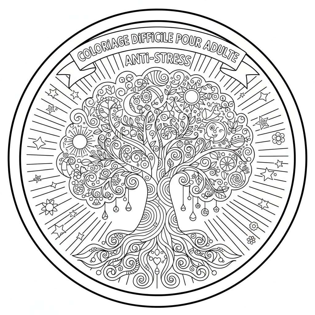 Coloriage coloriage difficile pour adulte 5