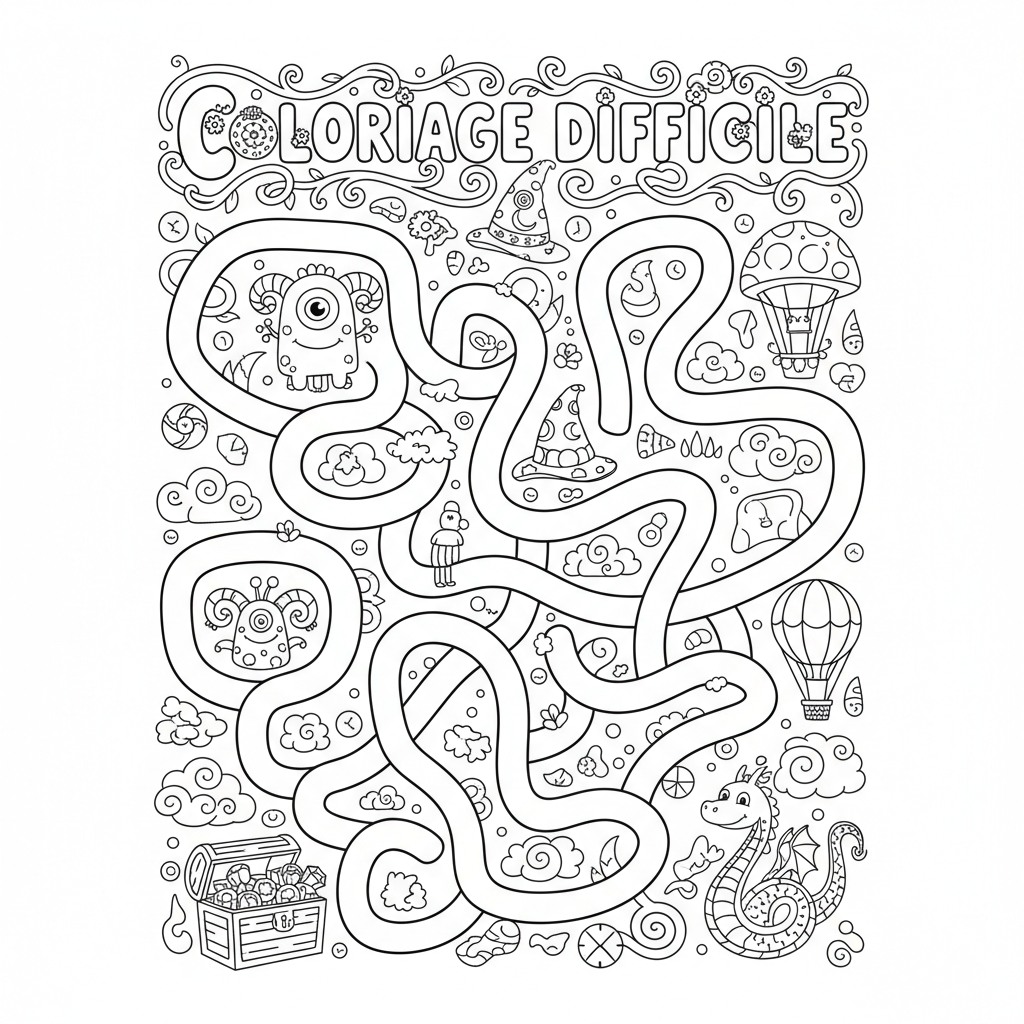 Coloriage coloriage difficiles 2