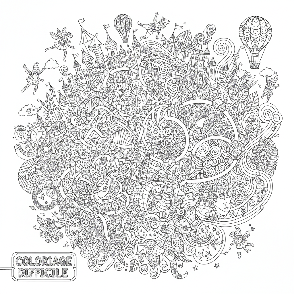 Coloriage coloriage difficiles 5