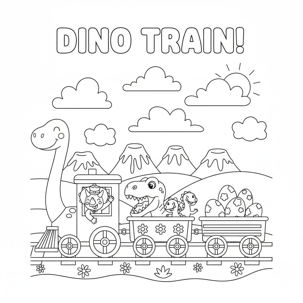 Coloriage coloriage dino train 2