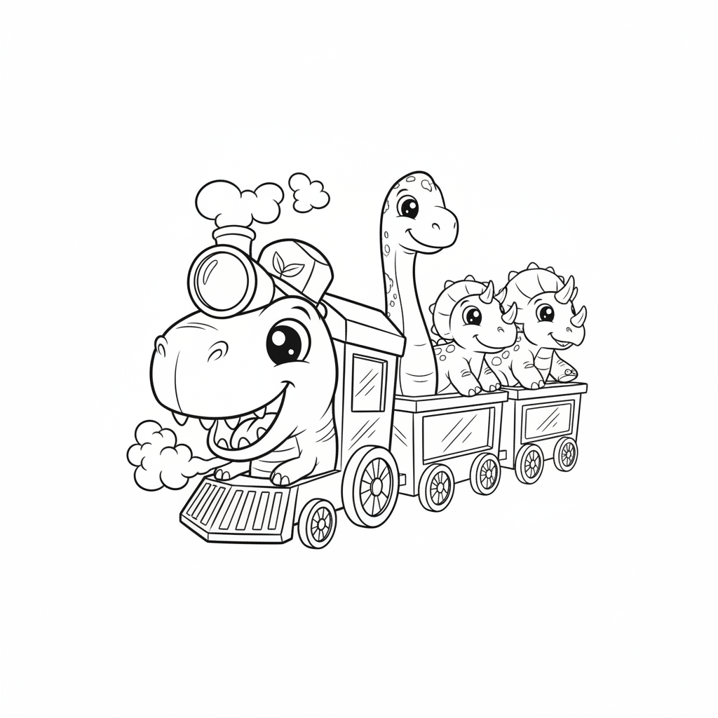 Coloriage coloriage dino train 4