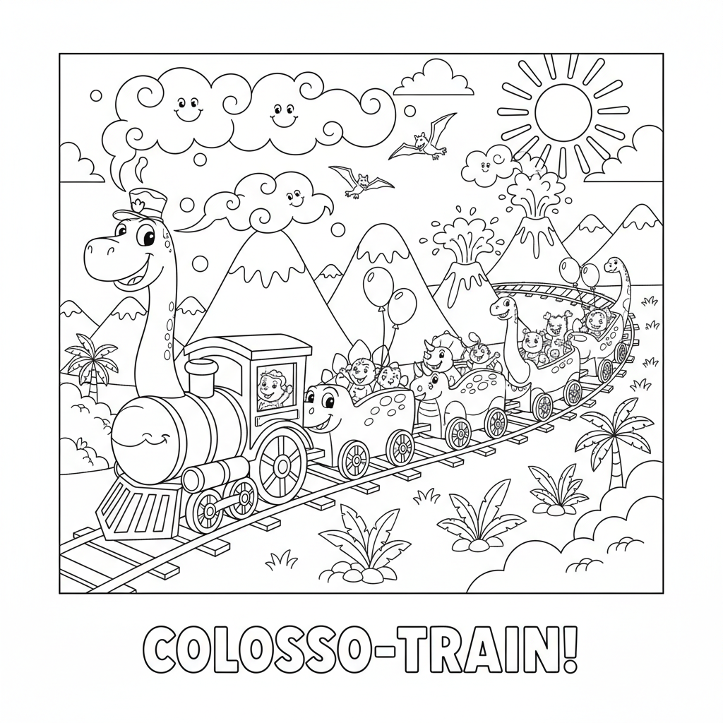 Coloriage coloriage dino train 5
