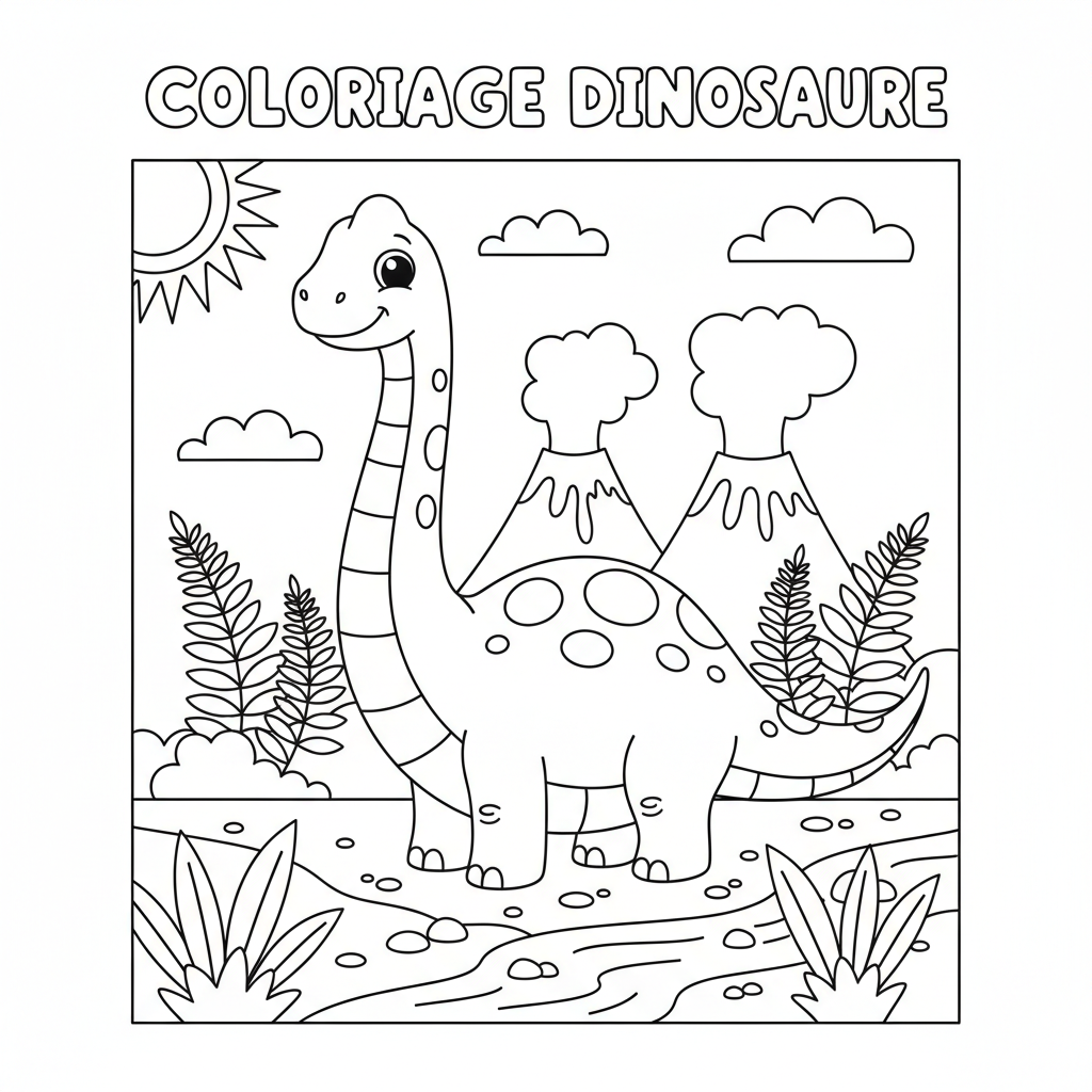 Coloriage coloriage dinosaure 3