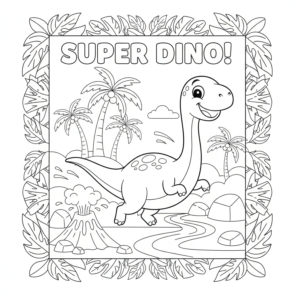 Coloriage coloriage dinosaure 5