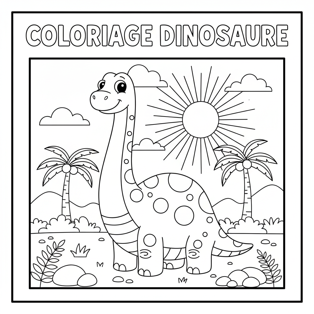 Coloriage coloriage dinosaure à imprimer 3