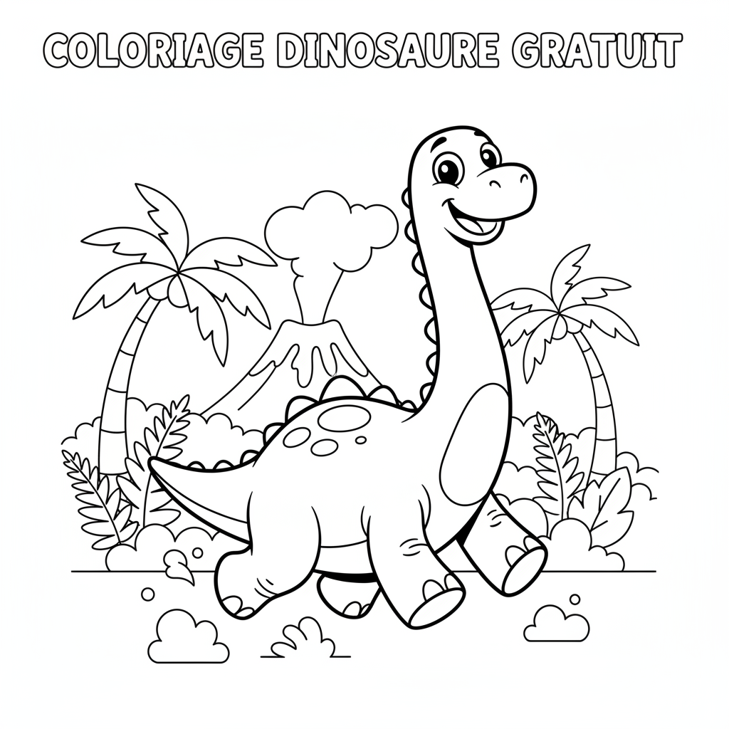 Coloriage coloriage dinosaure à imprimer gratuit 5