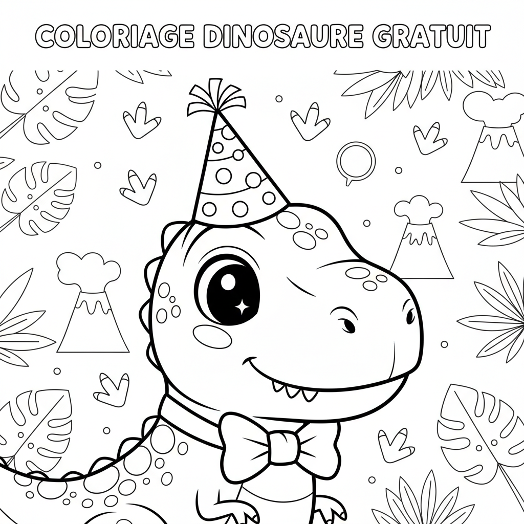 Coloriage coloriage dinosaure gratuit 4