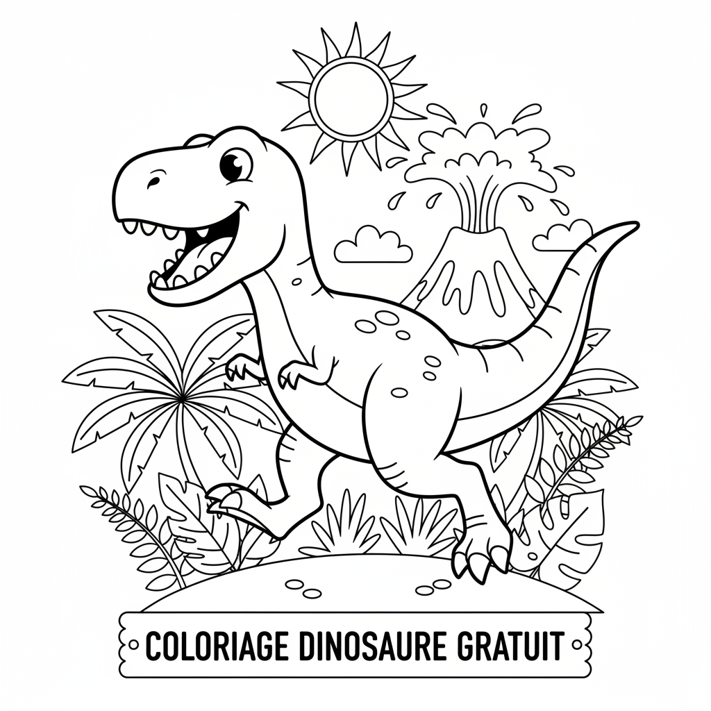 Coloriage coloriage dinosaure gratuit 5