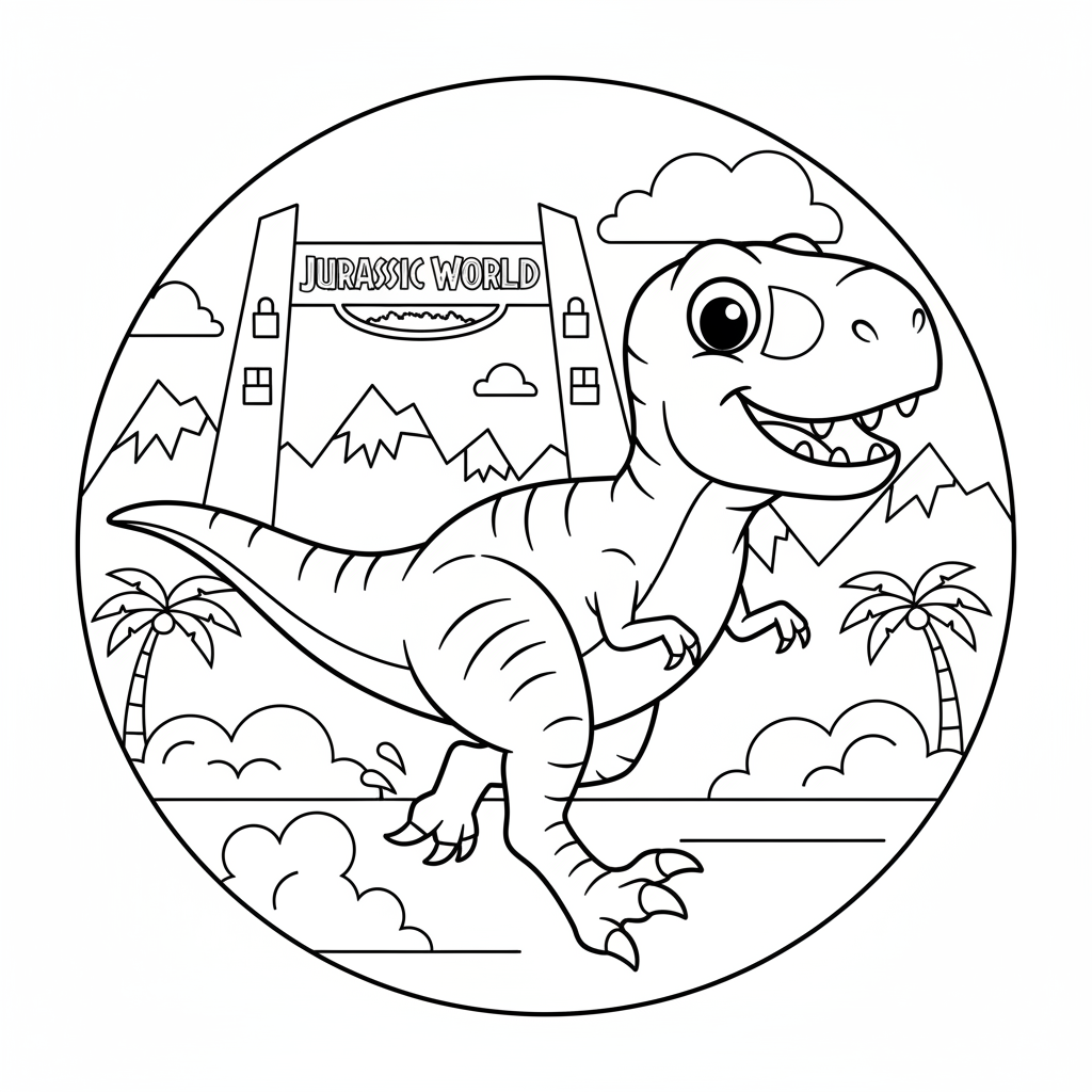 Coloriage coloriage dinosaure jurassic world 5