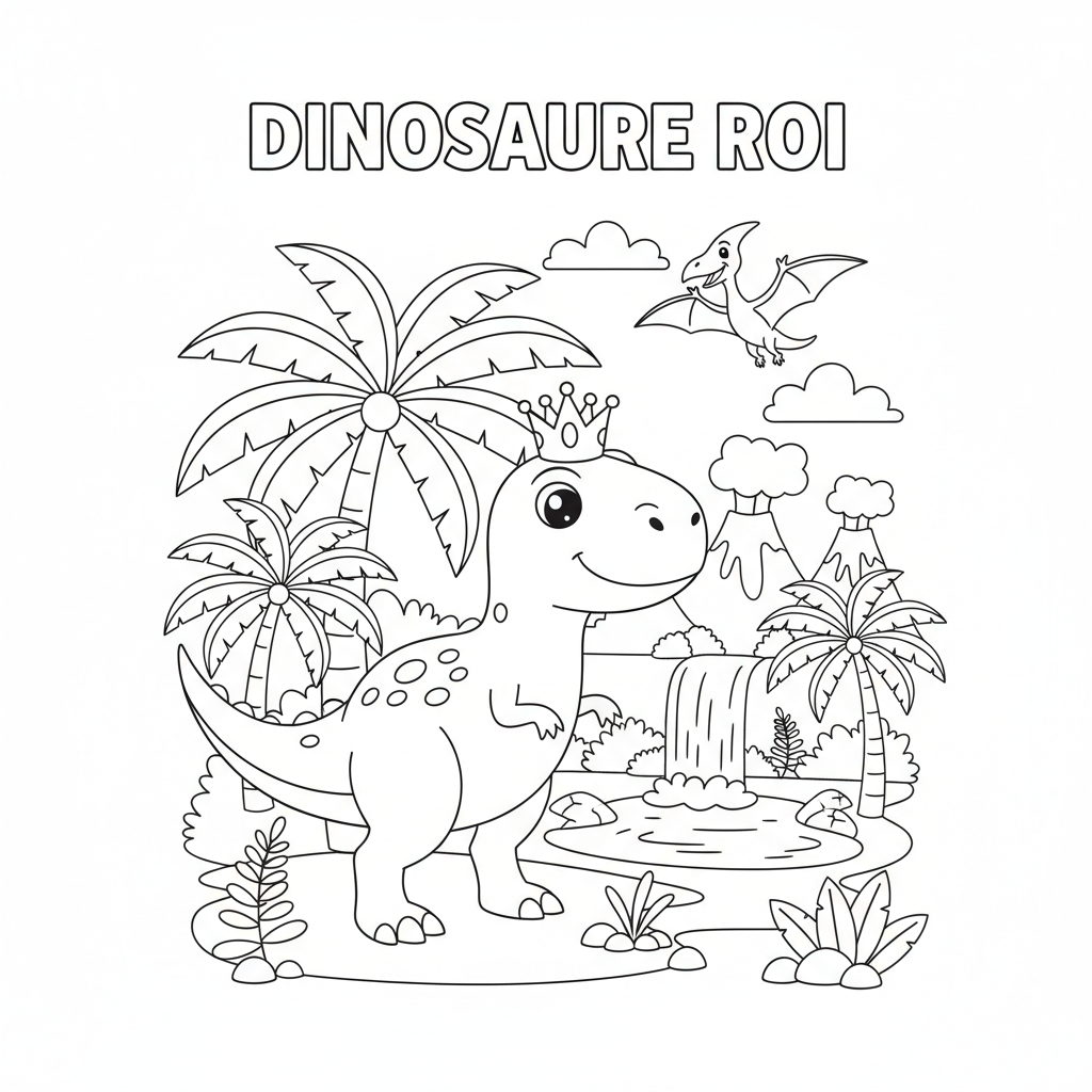Coloriage coloriage dinosaure king 3