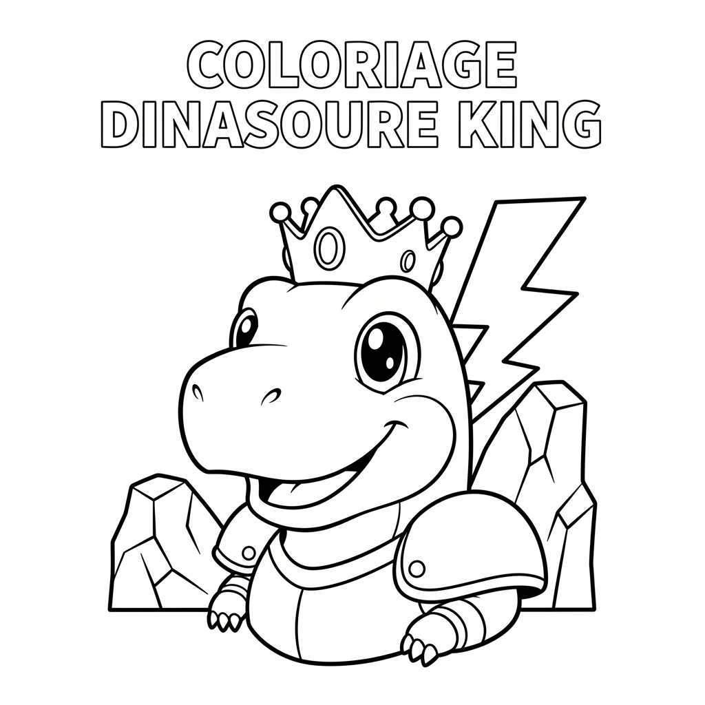 Coloriage coloriage dinosaure king 4